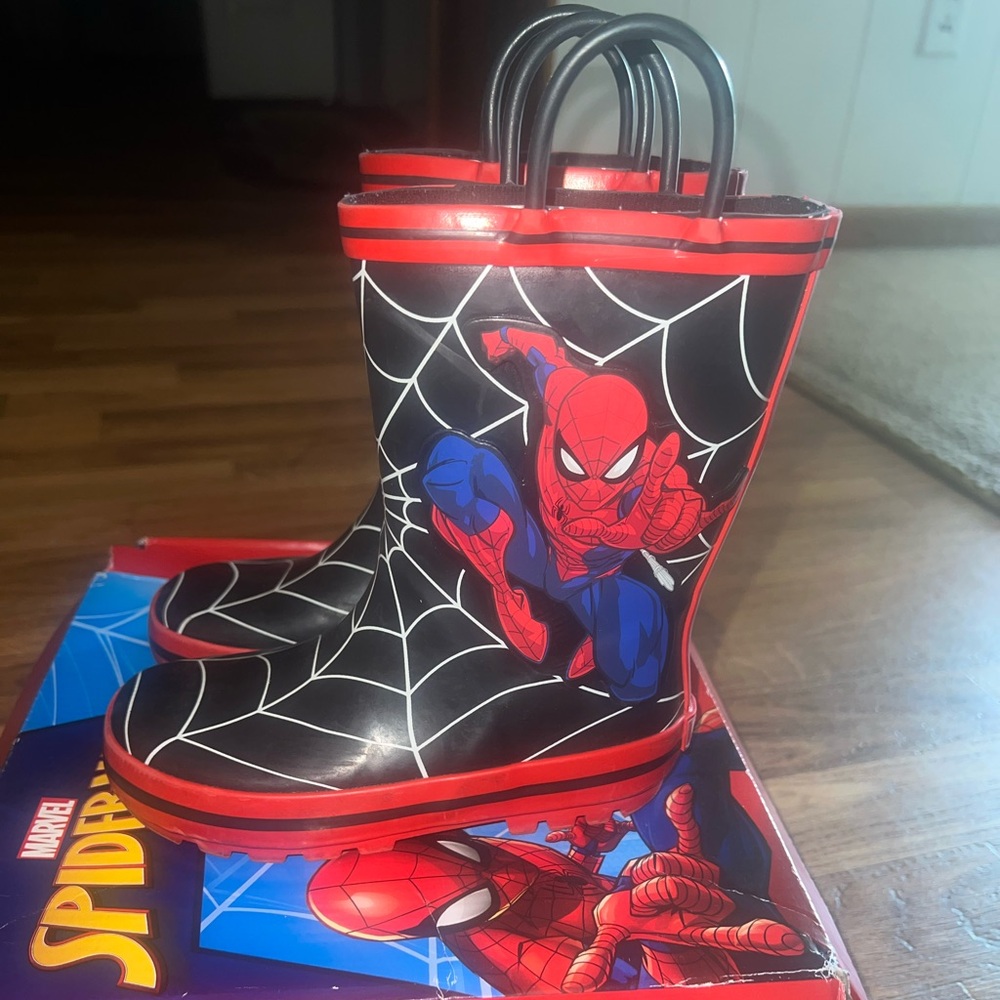 ☔️💧🌧️ Toddler boy Spider-Man Rainboots